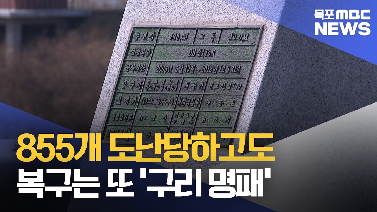 855개 훔쳐 갔는데..복구는 또 '구리 명패'[목포MBC 뉴스데스크]