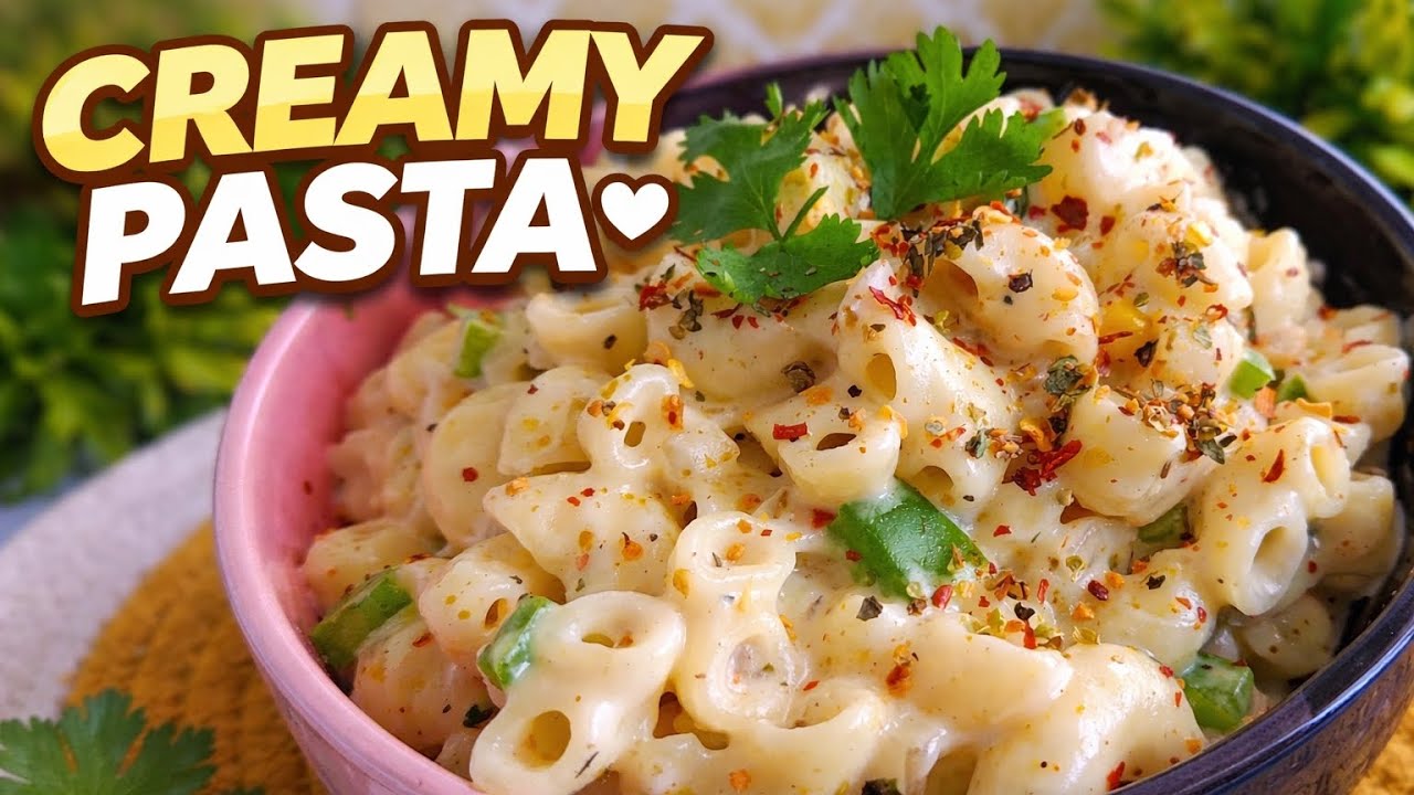 Creamy White Sauce Pasta at Home | Quick & Easy Recipe 🍝