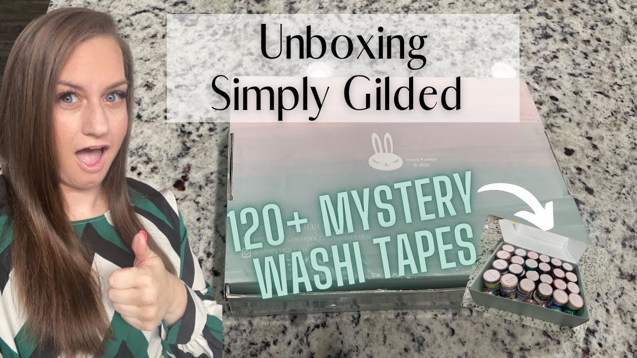 Unboxing Simply Gilded’s Mystery Washi Tape Box! 120+ Mystery Washi Tapes 😱
