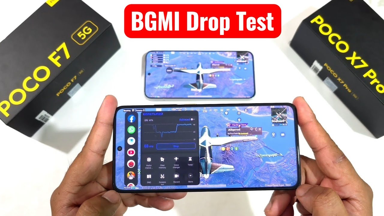 POCO F7 vs X7 Pro BGMI Fps Drop Test After HyperOS 3 Update 🚀🚀🔥🔥🔥 
