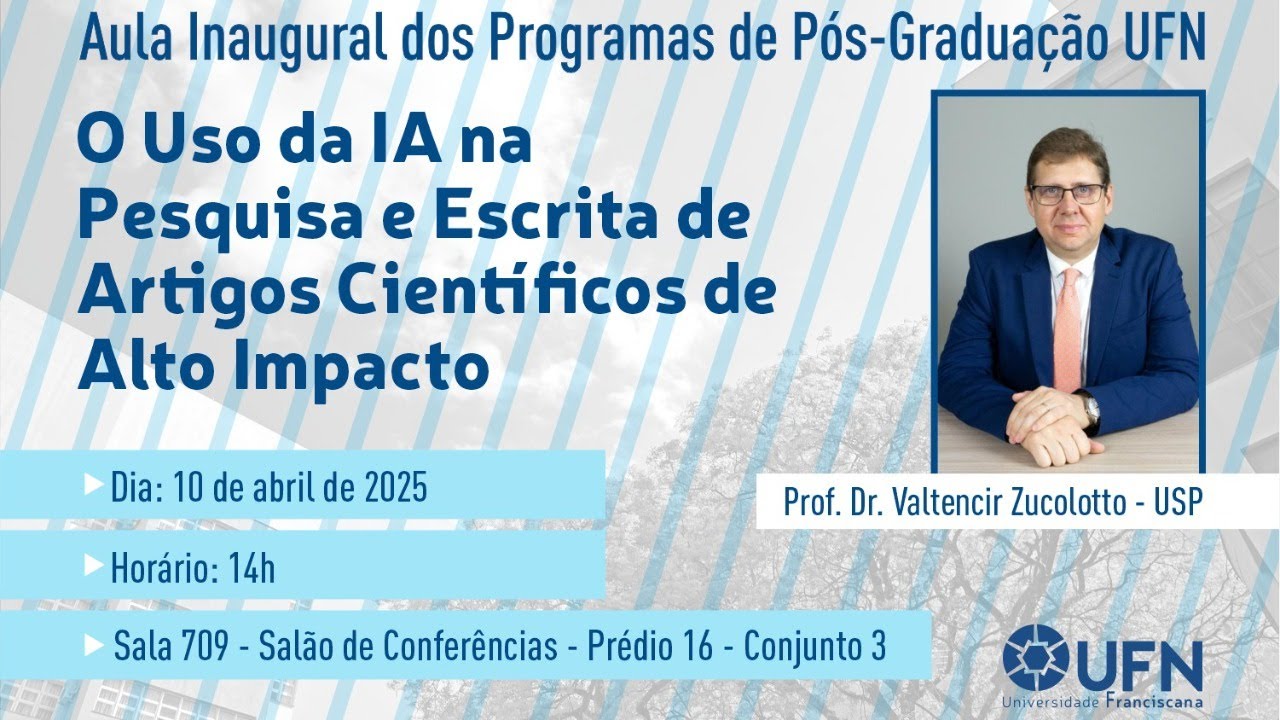 O uso da IA na pesquisa e escrita de artigos científicos - Prof. Dr. Valtencir Zucolotto (USP)