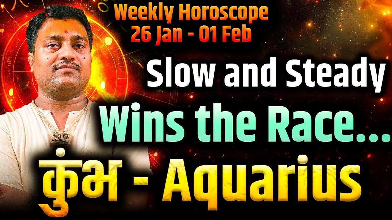 कुंभ राशि 26 जनवरी–01 फरवरी 2026 | Slow and Steady Wins the Race | साप्ताहिक राशिफल | #aquarius