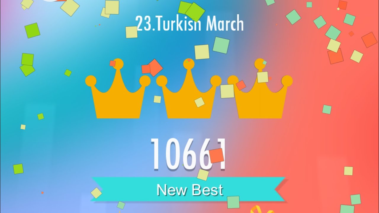 Piano Tiles 2 - Turkish March - 10661 (many points lost)