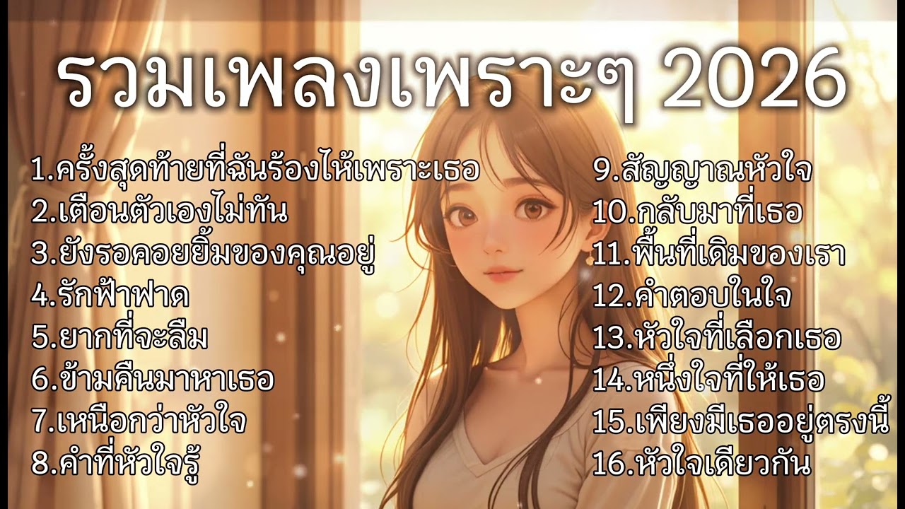 รวมเพลงเพราะๆ ฟังสบายๆ เป็นเพื่อนเวลาเหงาๆ No.117