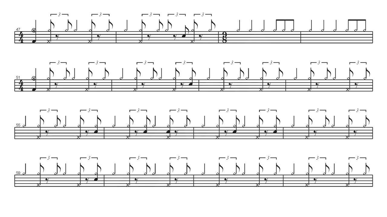 Dave Brubeck-Blue Rondo A La Turk | Drum Score, Drum Sheet Music