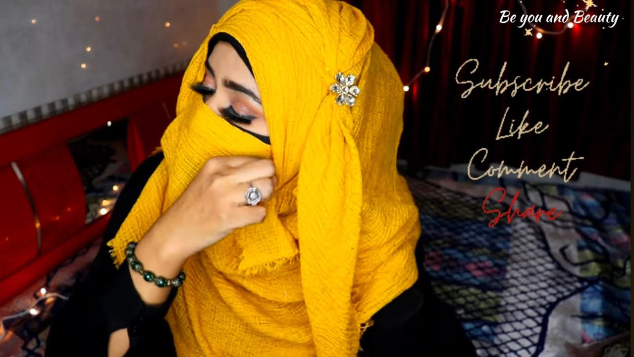 Урок по созданию красивого желтого хиджаба 💛 #niqab | Простой и элегантный стиль хиджаба для начи...