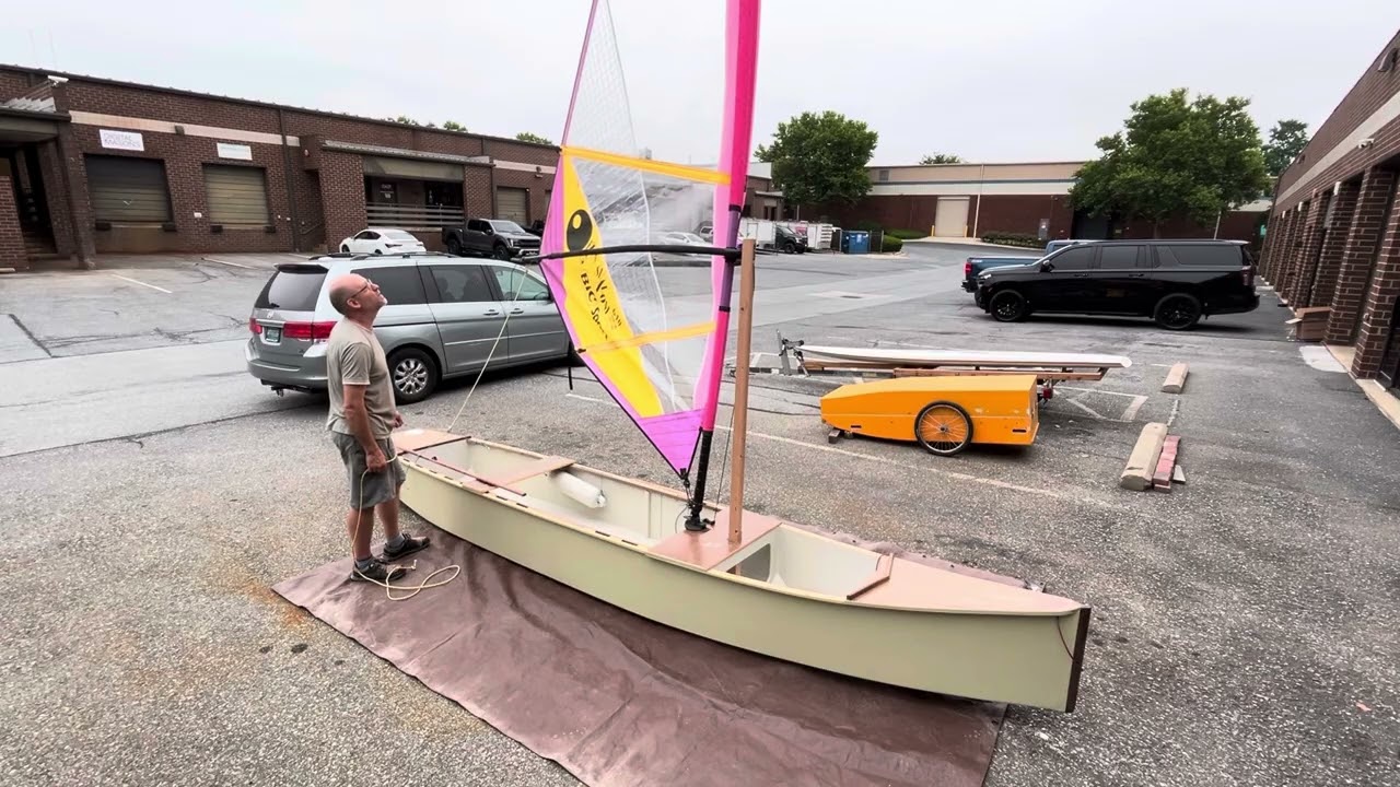 Fitting a windsurfer rig on my Spark sailing canoe
