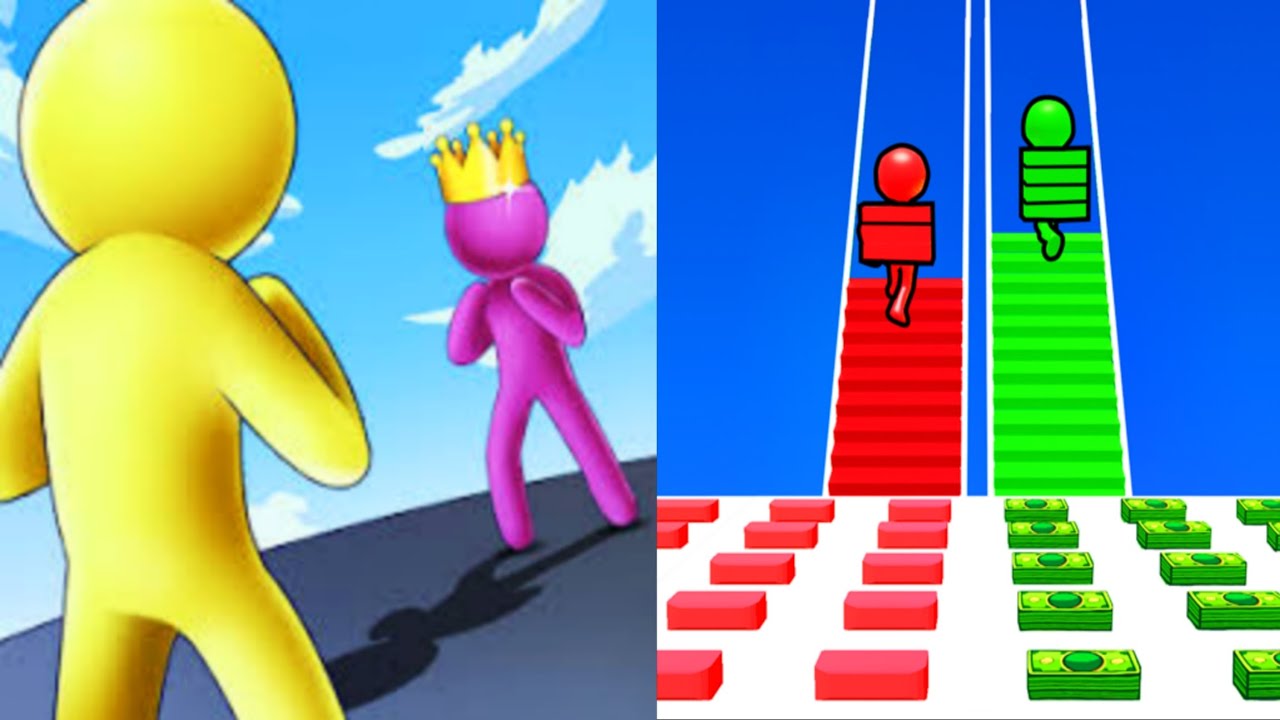 Giant Rush VS Bridge Race New Update All Levels Gameplay Android Ios 