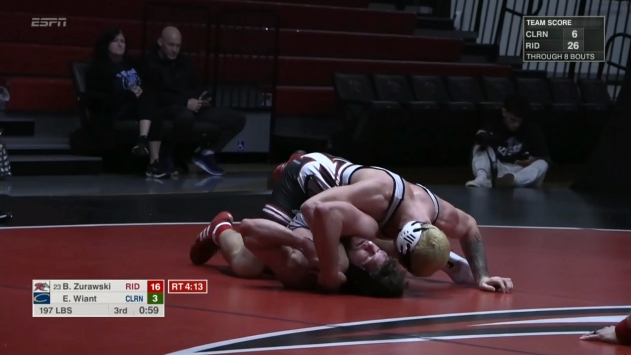 197lbs Brock Zurawski (Rider) vs Ethan Wiant (Clarion)