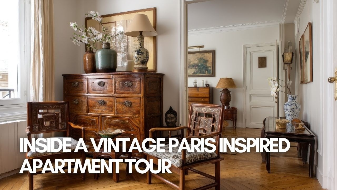 A Vintage Paris Inspired Apartment Tour | Elegant Small Space Interior Design & Chic Home Living