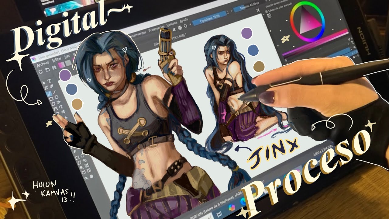 : ̗̀➛ Mi proceso de dibujo digital | Draw with me | Huion Kamvas 13 review &bull;*.