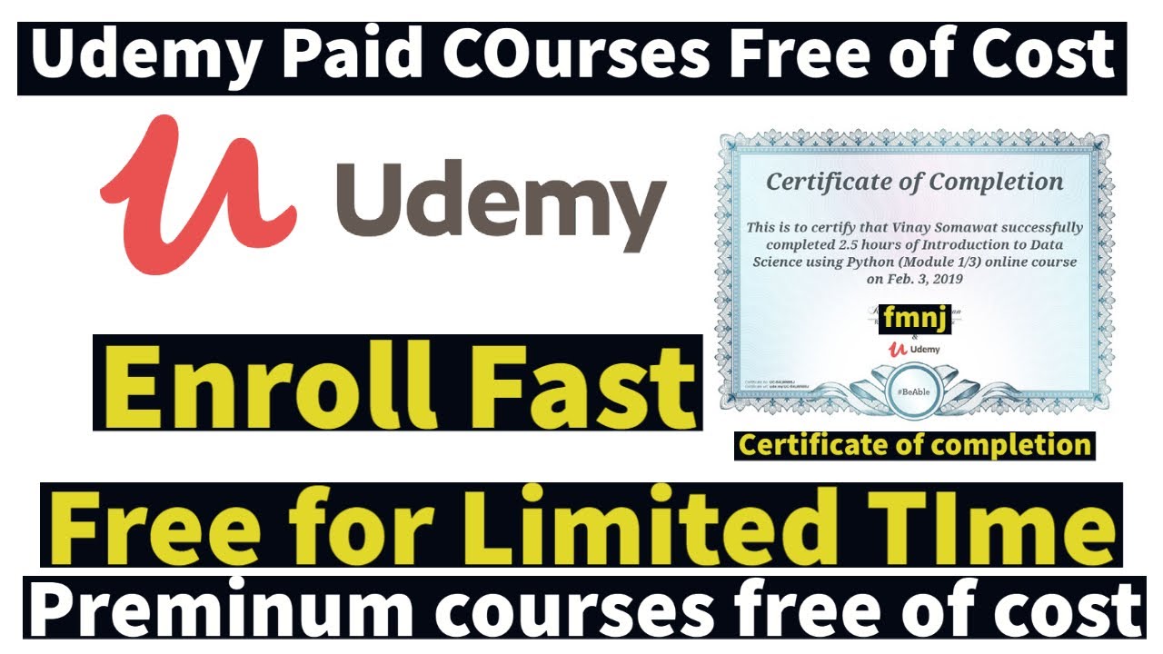 25 Dec | Udemy Coupon Code 2021 | Udemy Free Online Courses with Certificate | premium courses FREE