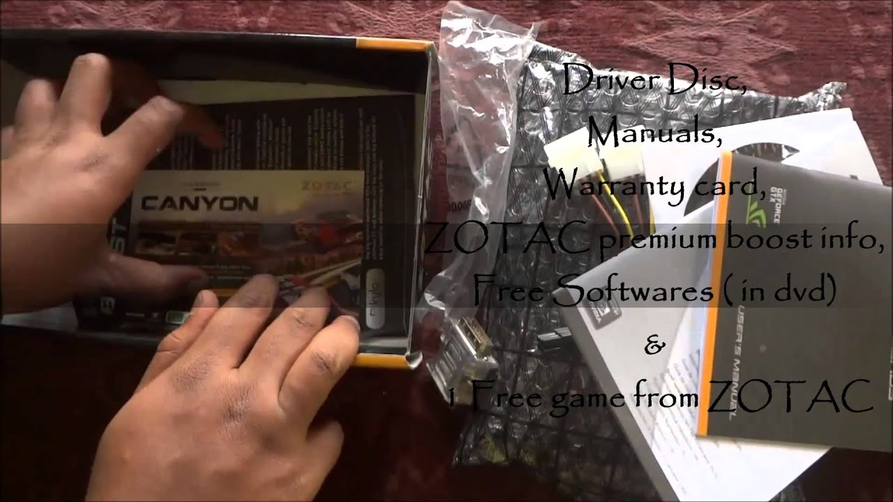 Zotac GTX 550ti Unboxing and Specifications