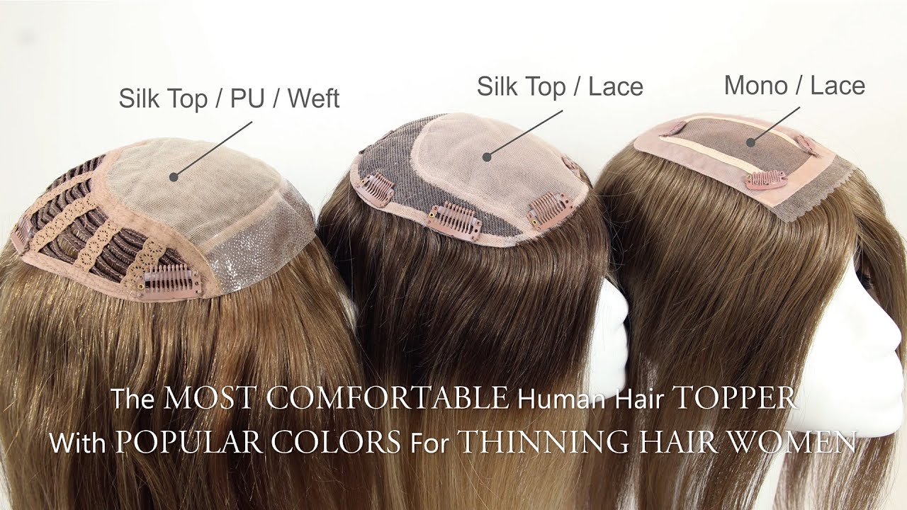The Most Comfortable Human Hair Topper With Popular Colors For Thinning Hair Women #topper #toppers