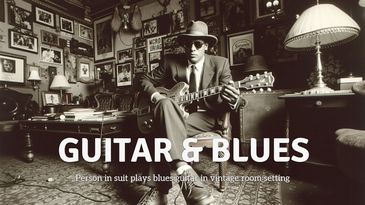 Classic Blues Guitar Solo Performance Electrifying Sound and Acoustic Vibe Deep Inside