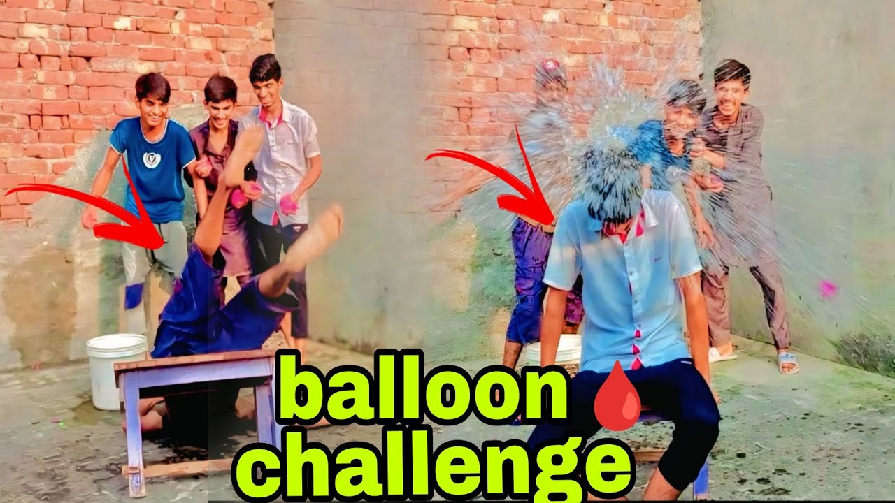 Balloon challenge🩸😂balloon Mar Mar ka bura hal ho gay😂very funny video 🥰