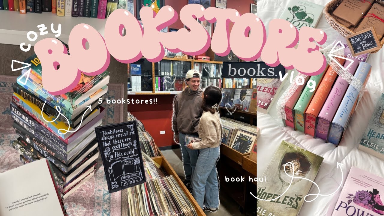 cozy bookstore vlog! 📚🎀🪿 book shopping at the 5 COOLEST indie bookstores in Charleston + book haul!