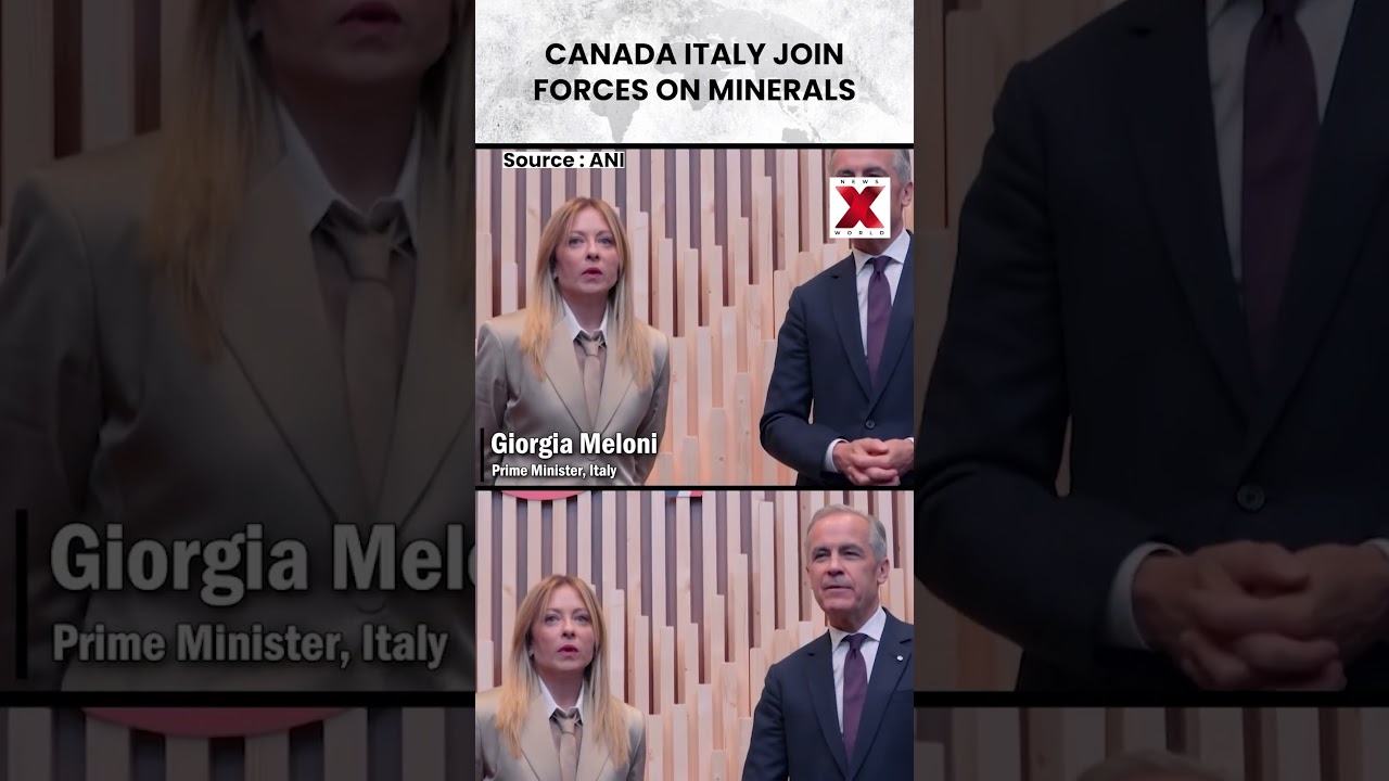 #watch | Carney, Italy&rsquo;s Meloni join hands to deepen critical mineral partnership on sideline of G7