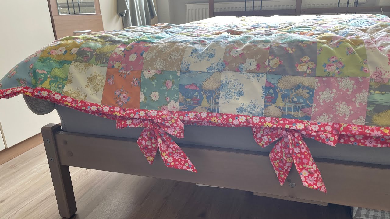 Easy Patchwork Duvet Cover &mdash; No Zippers or Buttonholes! | 패치워크 이불커버 만들기
