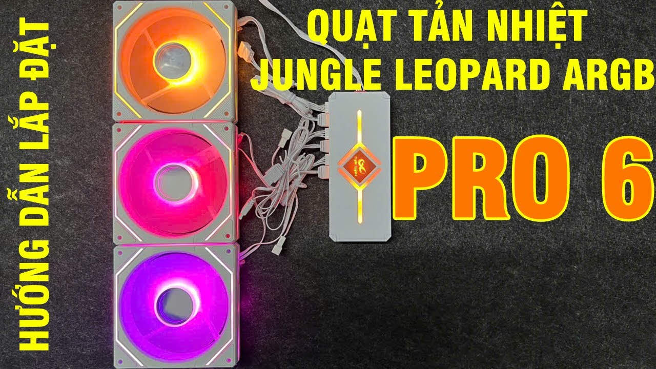 Hướng Dẫn Dùng Quạt Tản Nhiệt Jungle Leopard Pro 6 Led ARGB Đồng Bộ Mainboard. #quattannhiet #pro6