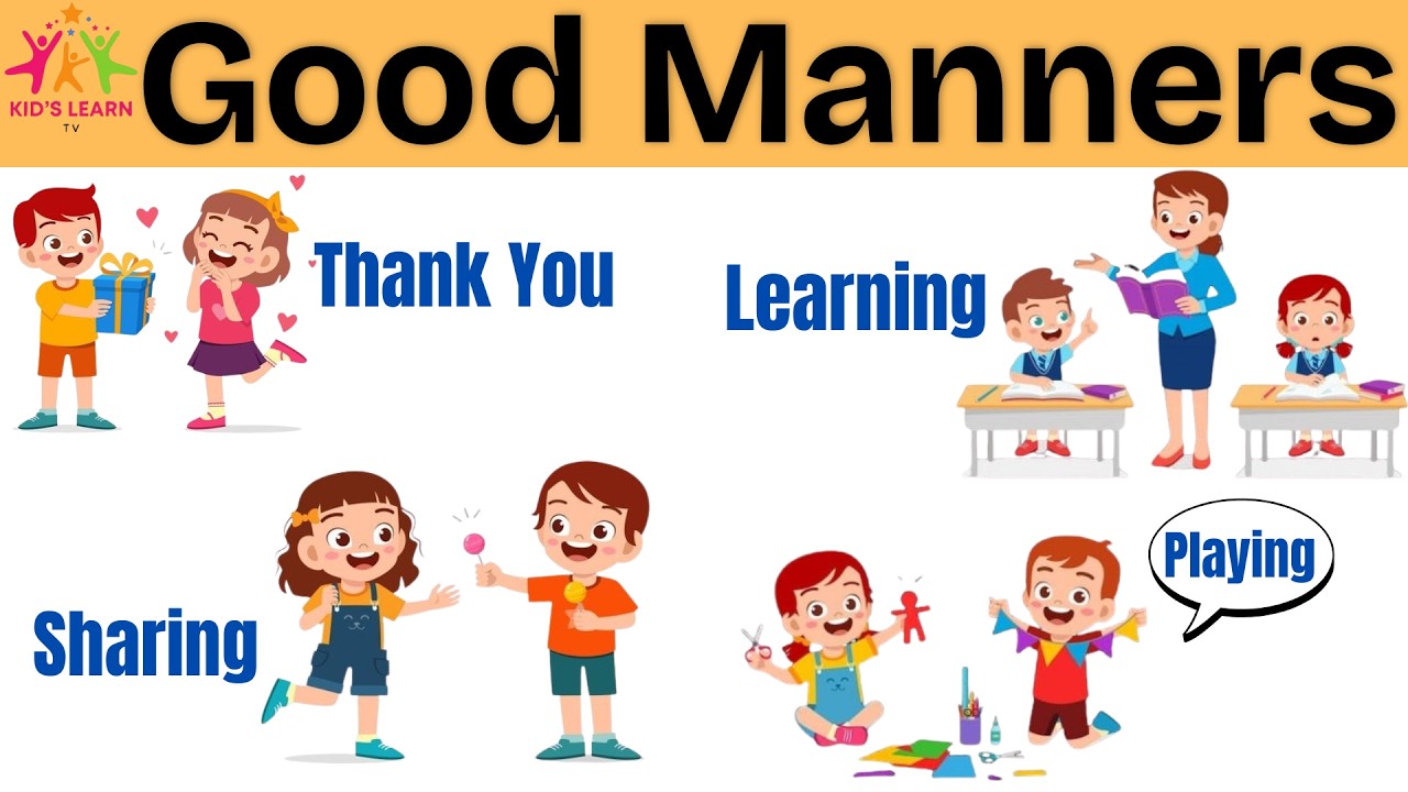 Good Manners For Kids | Thank you,Sorry,Sharing,Playing | Good Manners | Good Habits | Kids learn TV