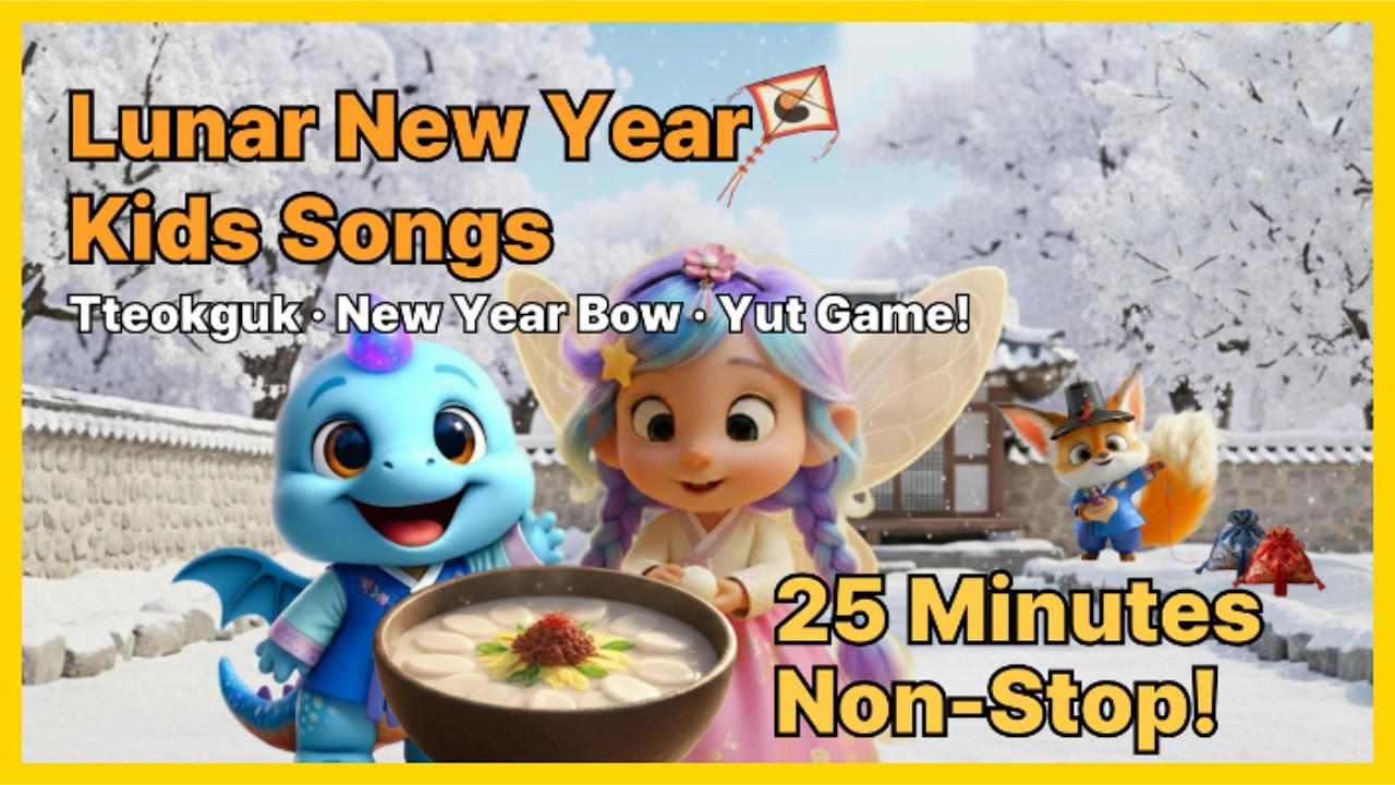🎵 Lunar New Year Kids Songs 25 Minutes | Korean Traditional Song Collection