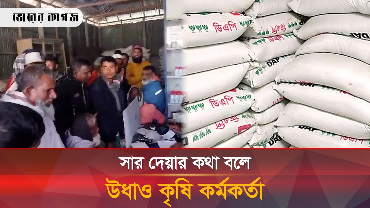 দিগুন দামে সার বিক্রির অভিযোগ আদিতমারী উপজেলায় | fertilizer | Upazila | Aditamari | bhorer kagoj