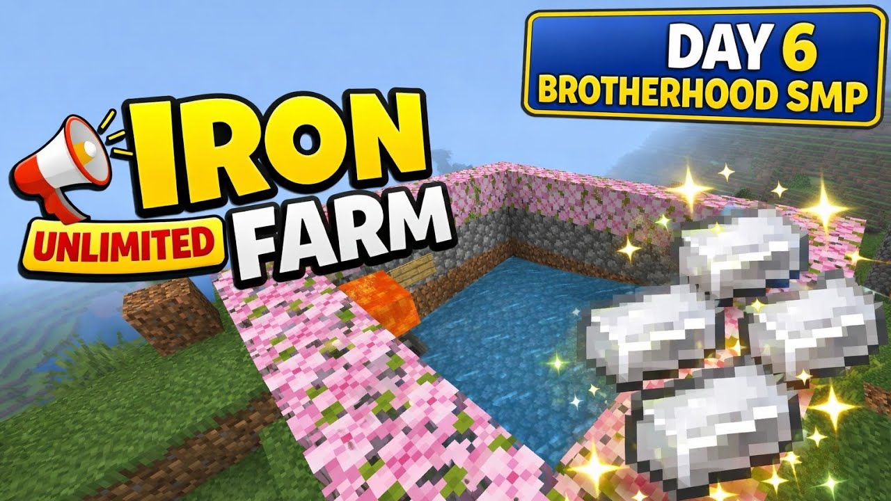 Brotherhood – I make an unlimited iron farm in Minecraft PE || hindi gameplay 