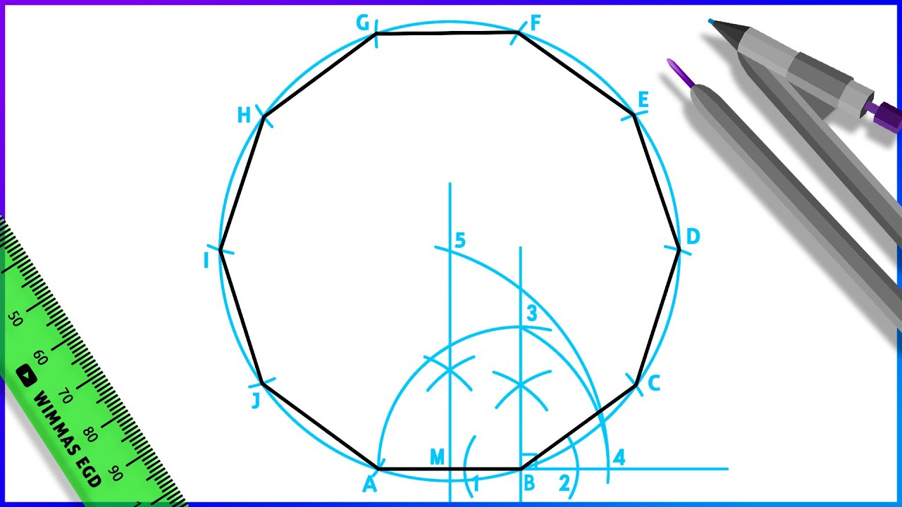 How to draw a Decagon.
