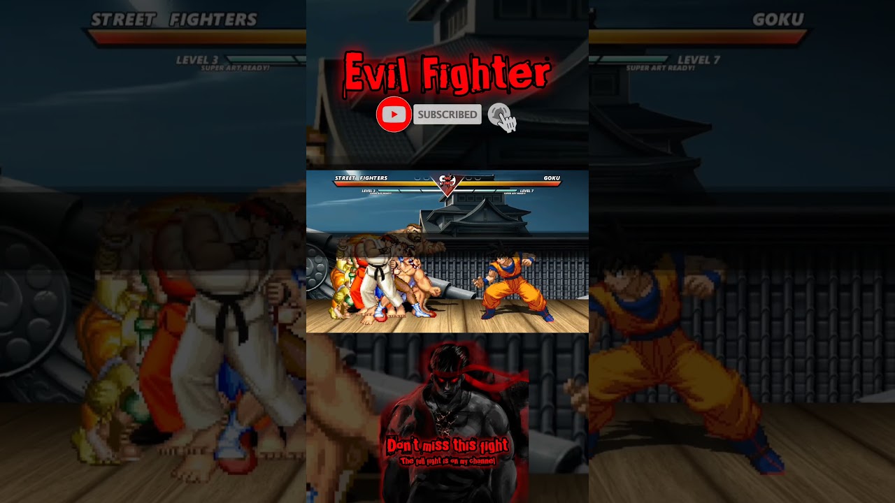STREET FIGHTER vs GOKU - Amazing epic fight battle !