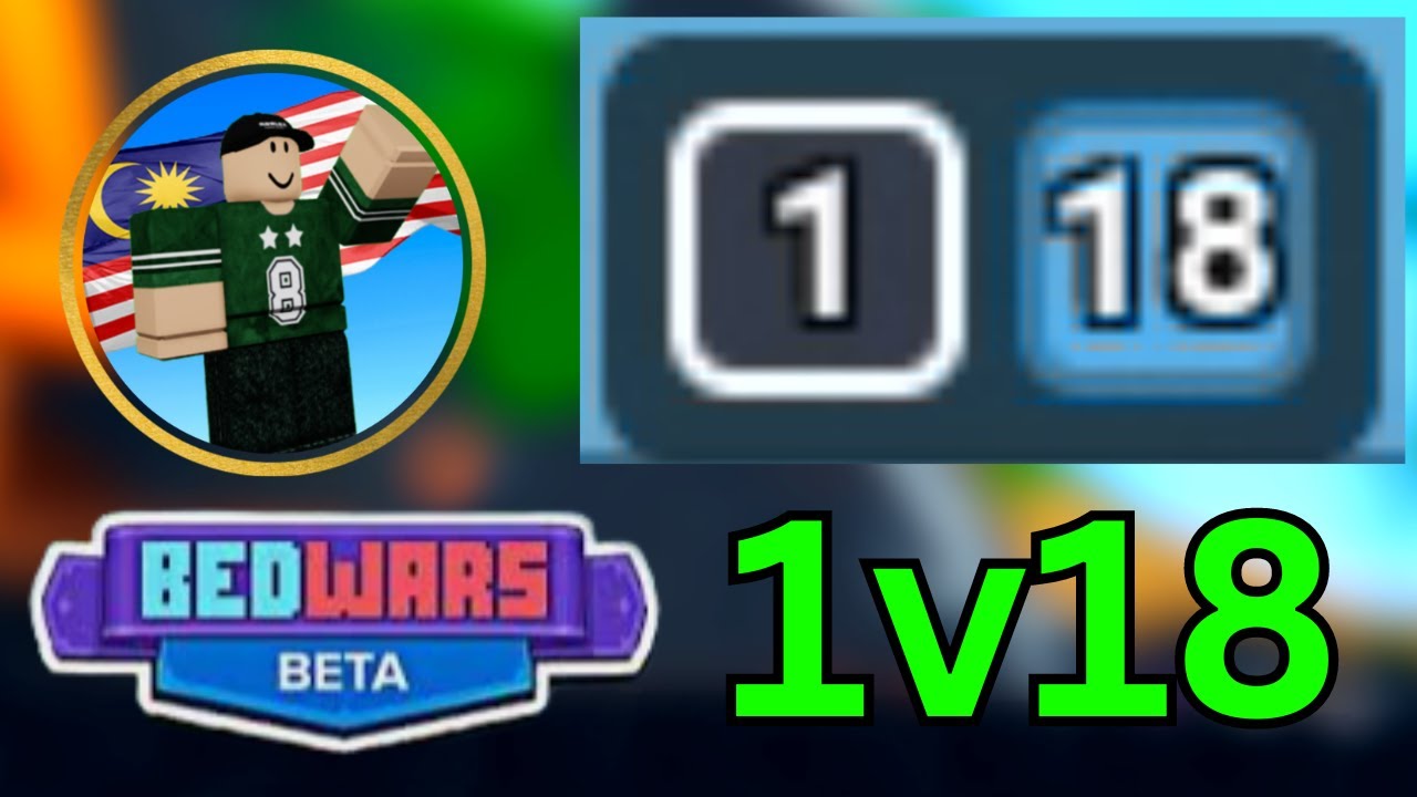Roblox BedWars 1v18  【HacqR游戲頻道】