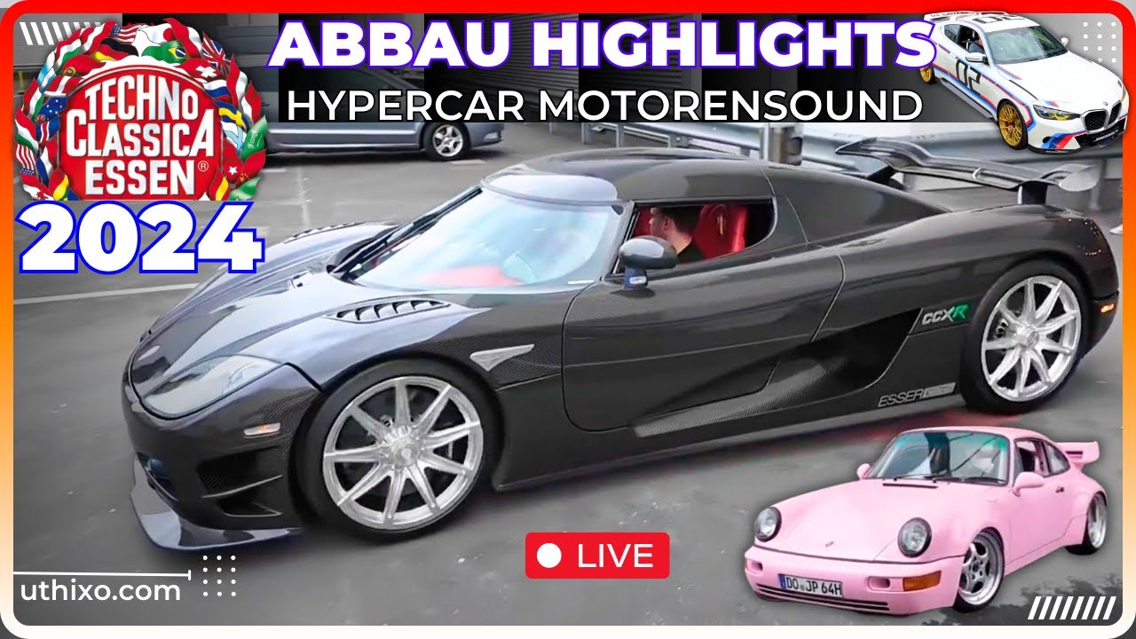 ABBAU der 2024 TECHNO CLASSICA - HIGHLIGHTS Messe Essen Koenigsegg SOUND Hypercars Startup Sound