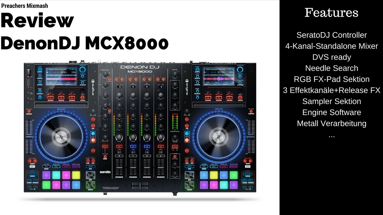 DenonDJ MCX8000 TEST - [Dj Controller Mixer review] Deutsch 2017 Vlog HD