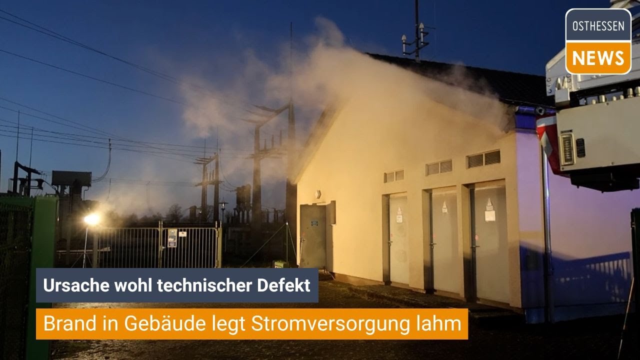 HOMBERG (OHM): Brand in Gebäude legt Stromversorgung lahm - Stadt kurzeitig im Dunkeln