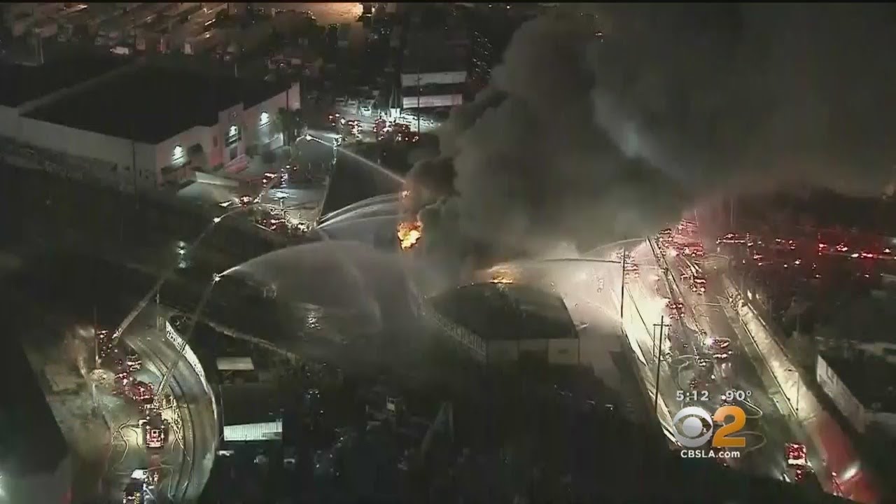 Fabric Made Warehouse Fire Difficult To Knock Down