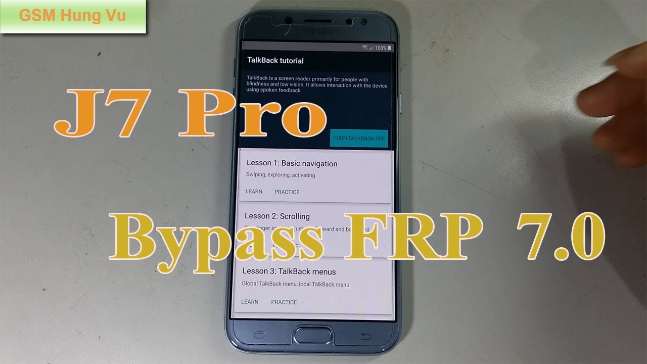 Bypass Google Account(FRP)  Samsung J7 Pro Android 7.0-GSM Hung Vu.