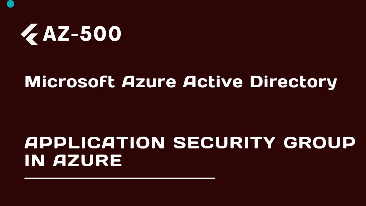 Application Security Group in Azure - Lecture 44