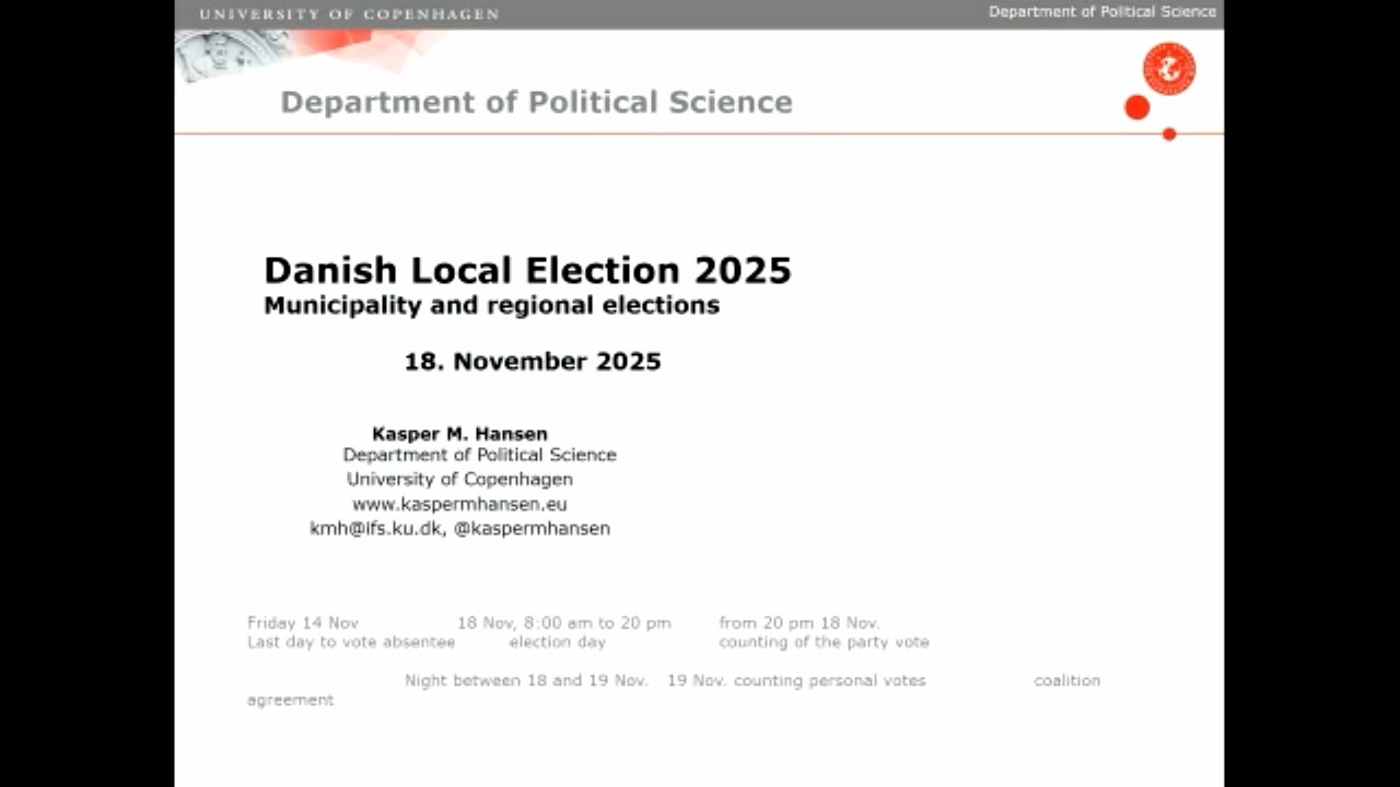 Press Briefing - Danish local elections - with Kasper M. Hansen