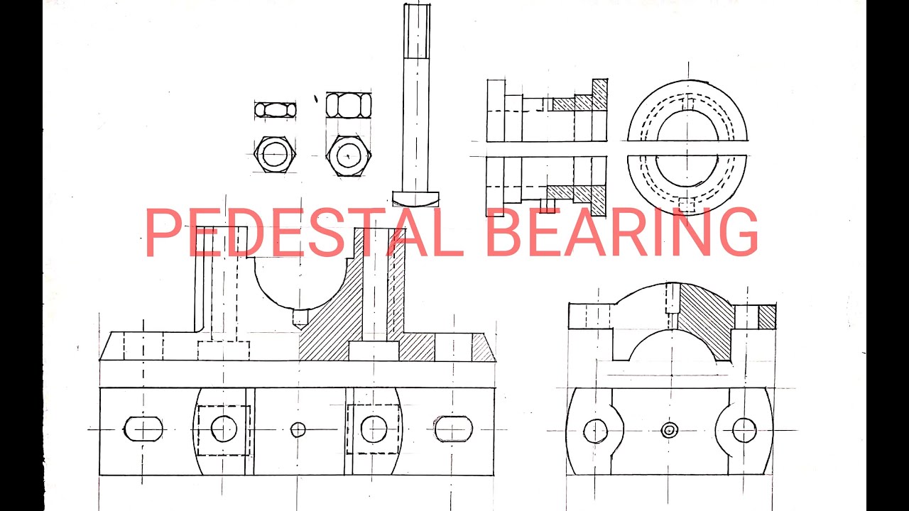 Lec-01|PEDESTAL BEARING OR PLUMMER BLOCK|ASSEMBLY TO DETAILS| MechInfoKVsir #TMC