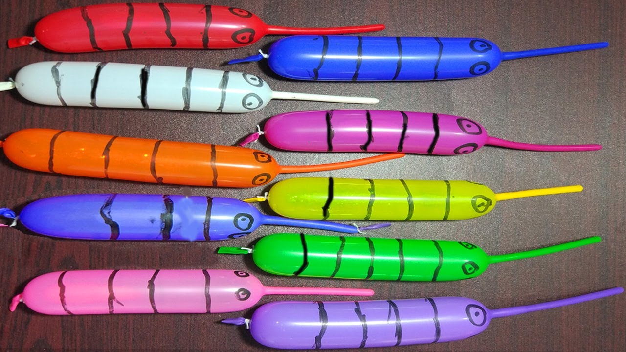 Making Slime with Funny  #Doodles ART Snake Balloons #2