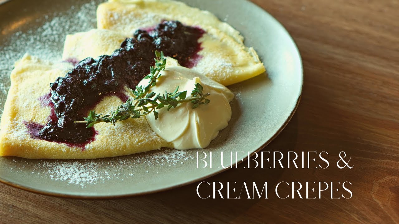[ENG SUB] Blueberries & Cream Crepes | Simple & Easy Recipe
