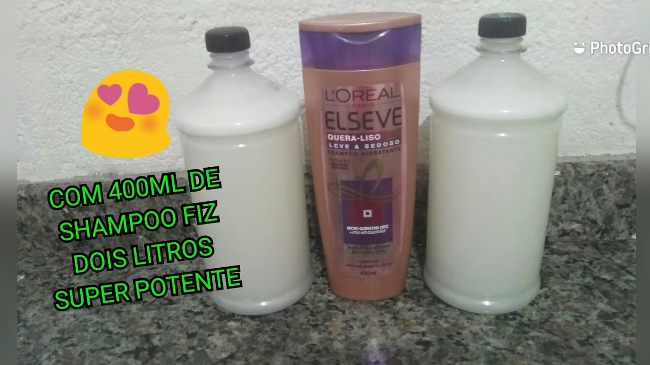 MULTIPLICAÇÃO DE SHAMPOO DE 400 ML FIZ 2 LITRO