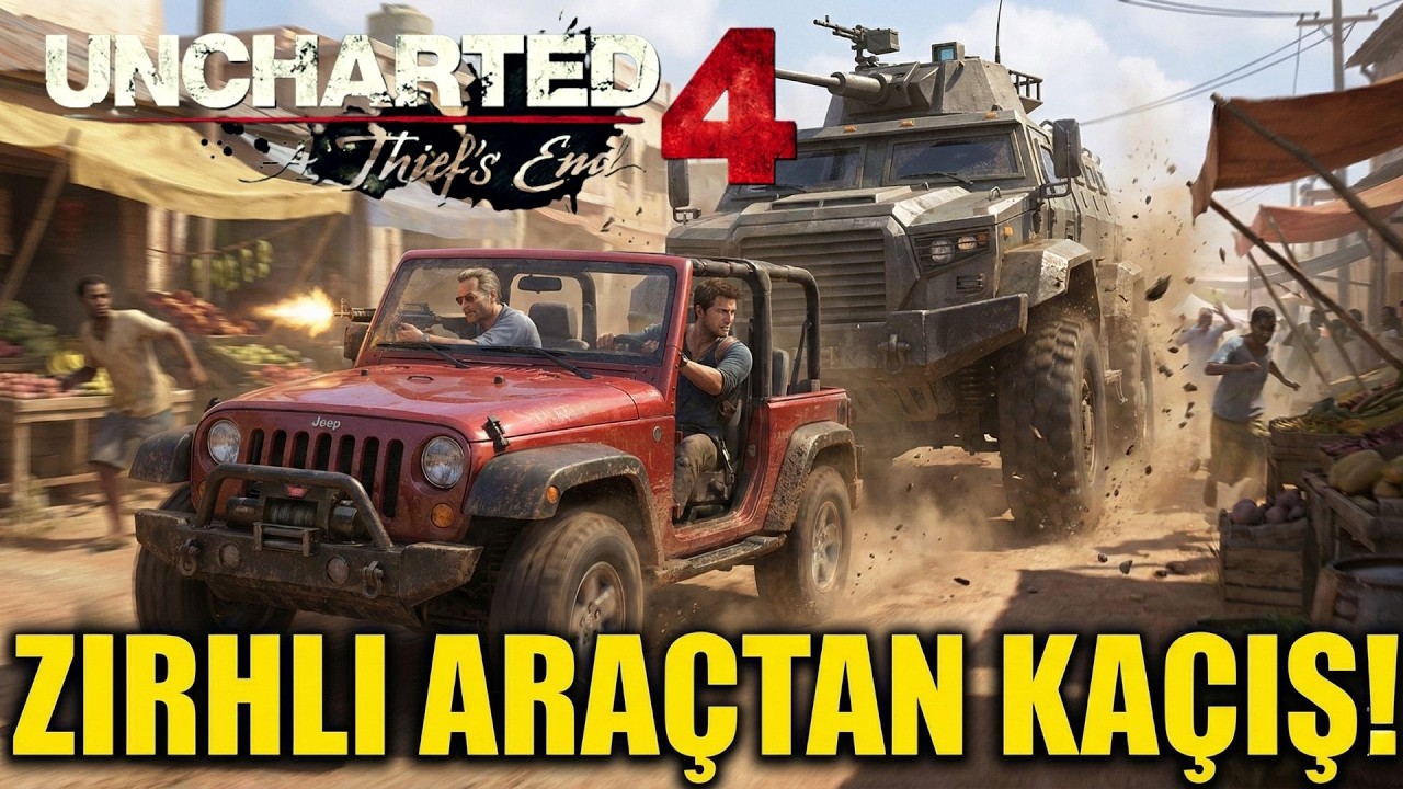 Oyun Tarihinin En İyi Kovalamacası! Zırhlı Araçtan Kaçış! 💥| Uncharted 4 #1 | PS5