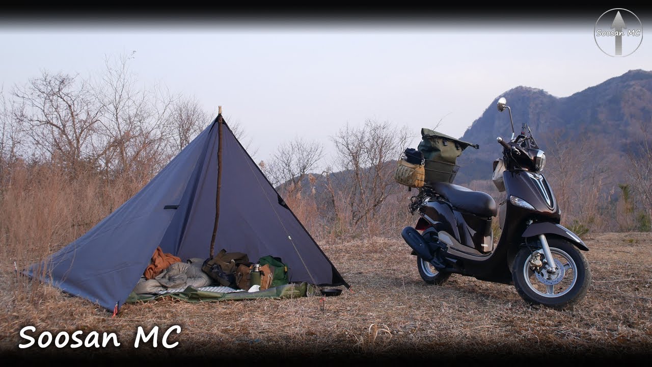 [MotoCamp] Early Spring Solo Camping on a Scooter in Fukushima