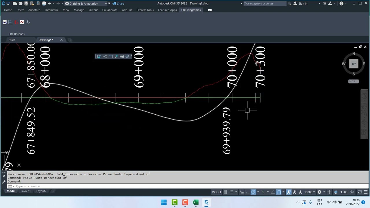 Ejemplo Aplicativo Diagrama de Masas con Excel y AutoCAD Macro