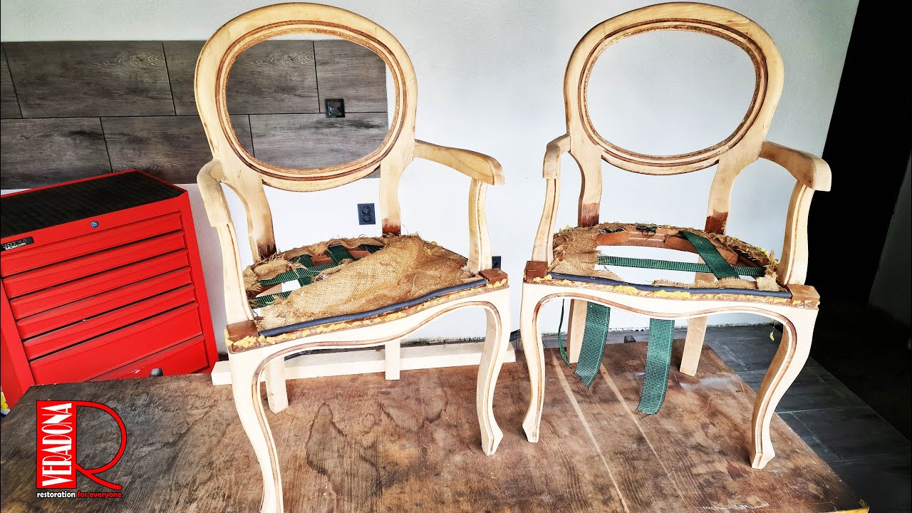 Restoration, antique chairs, rococo style.