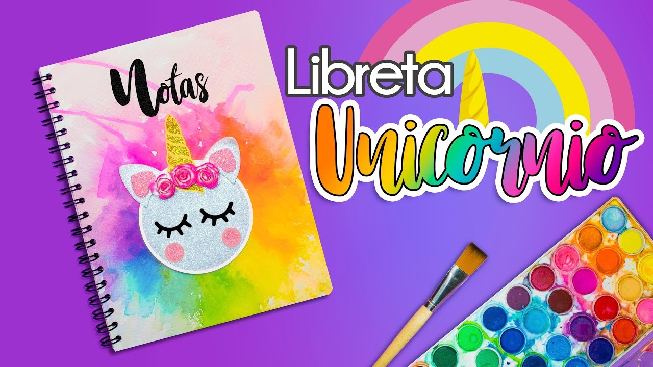 DIY: Libreta UNICORNIO y ACUARELAS 