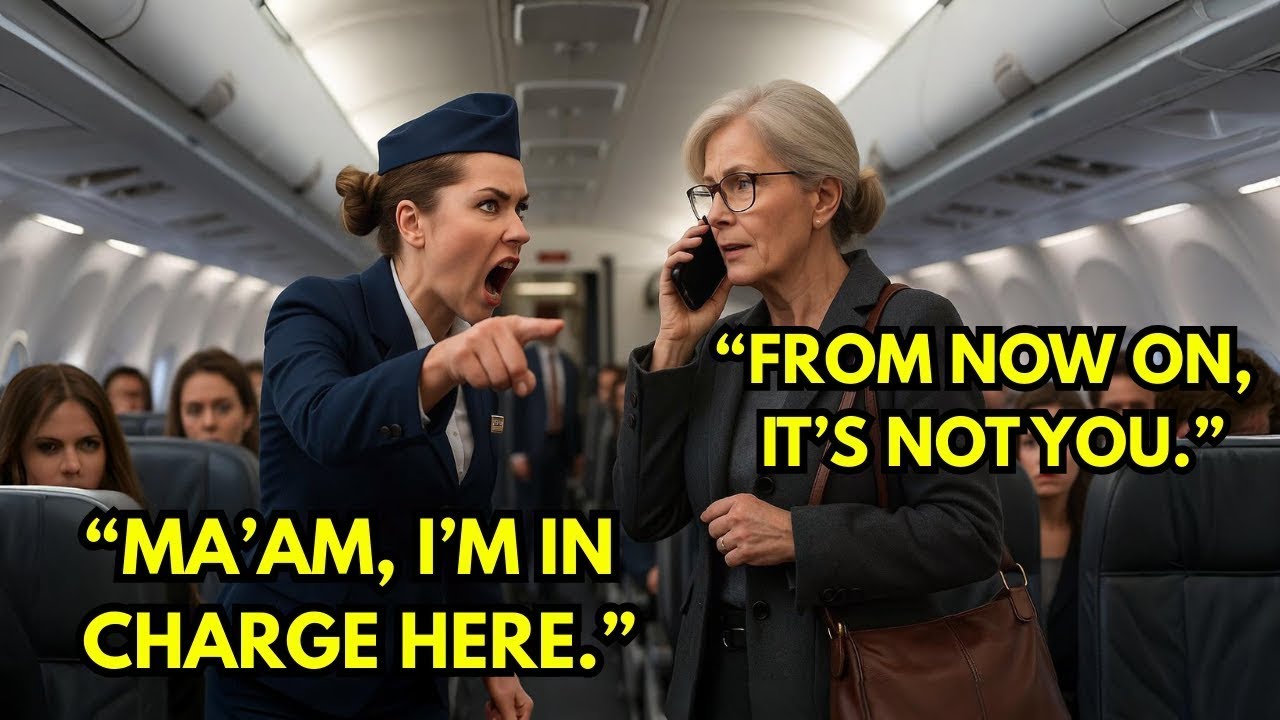Flight Attendant Pushes an Elderly White Judge — Then She Makes One Call  And the Plane is Gr