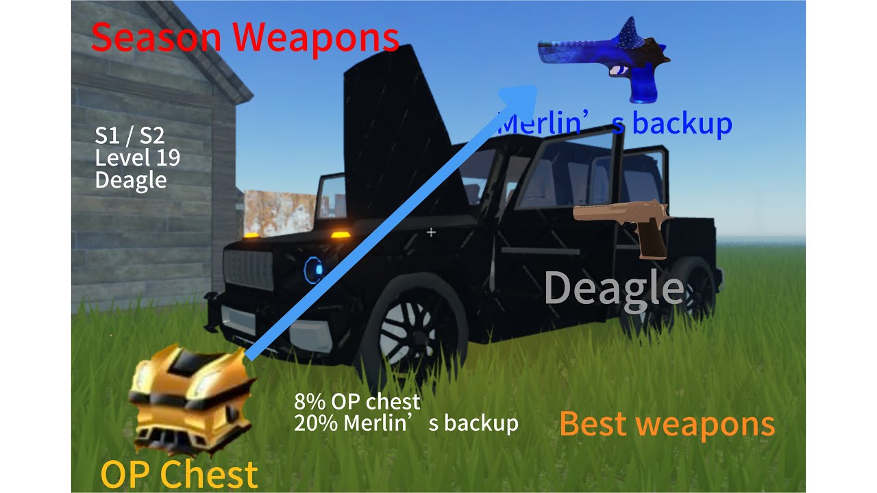 Wizards Gun, Deserted Eagle. Roblox A Dusty Trip Merlin’s Backup and DEAGLE review