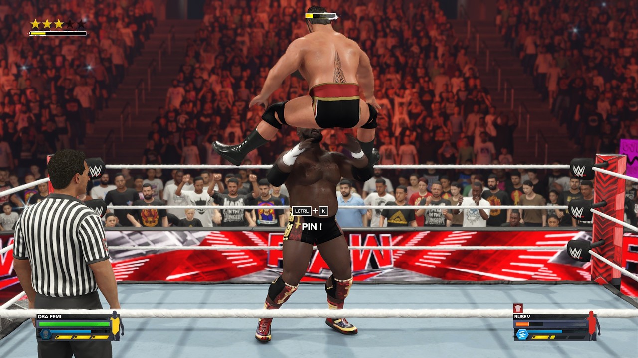 Powerhouse Clash! Oba Femi vs Rusev – RAW 2026 | WWE 2K24